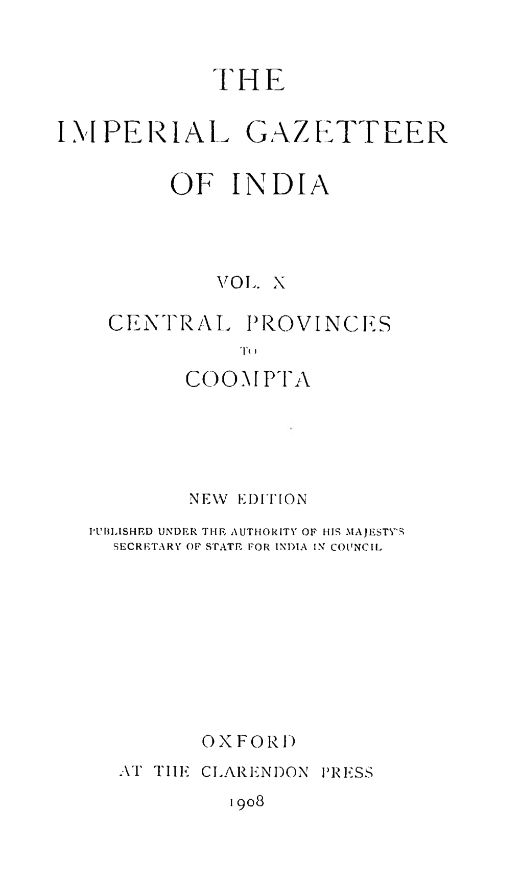 The Imperial Gazetteer of India