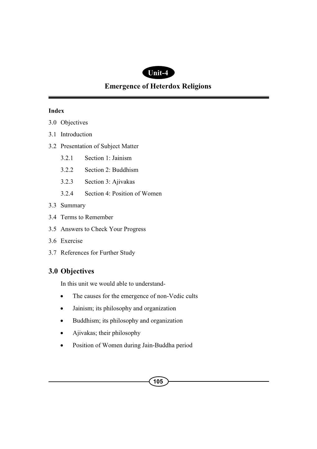 Unit-4 Emergence of Heterdox Religions 3.0 Objectives