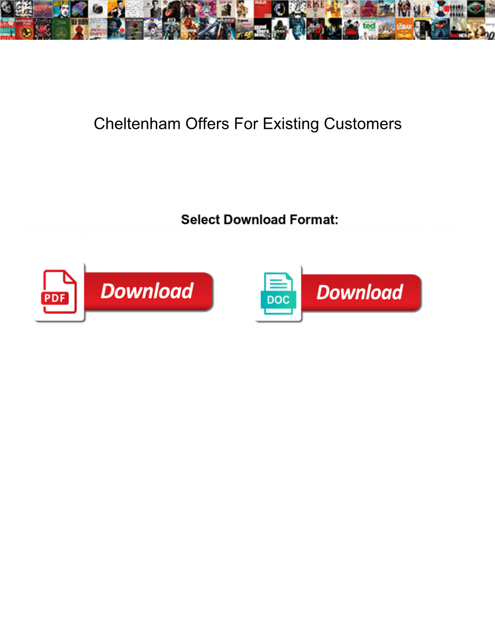 Cheltenham Offers for Existing Customers