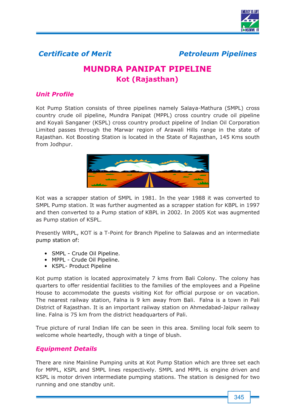 MUNDRA PANIPAT PIPELINE Kot (Rajasthan)