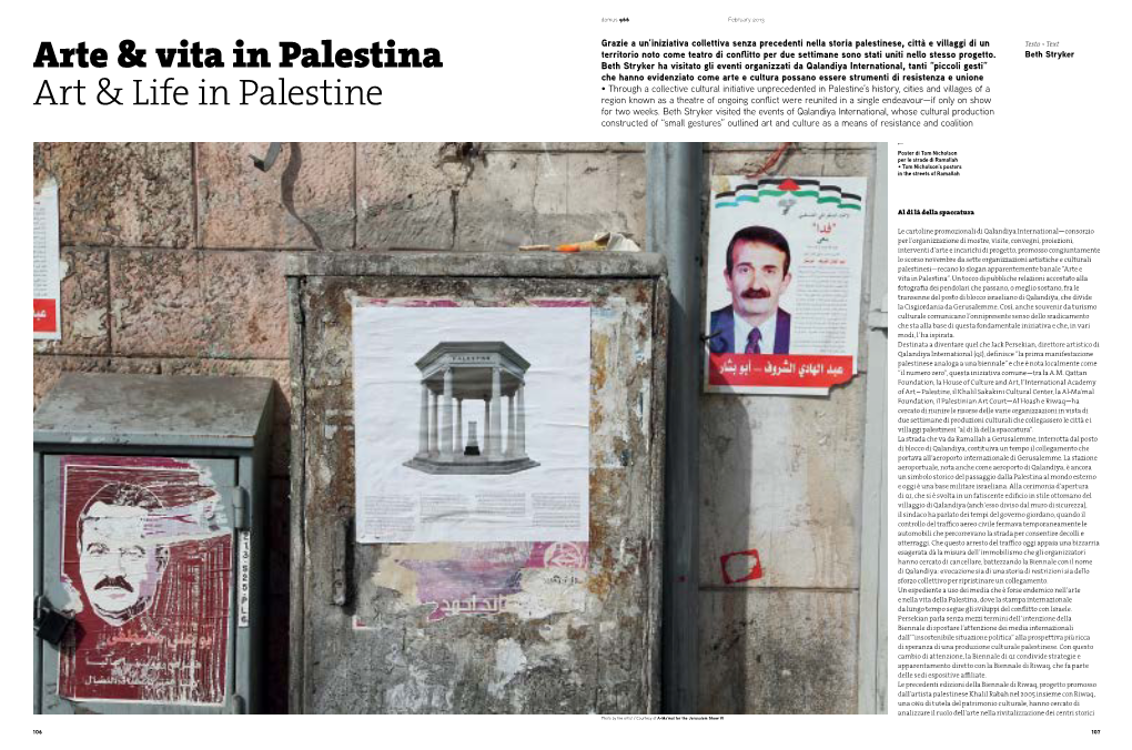 Arte & Vita in Palestina