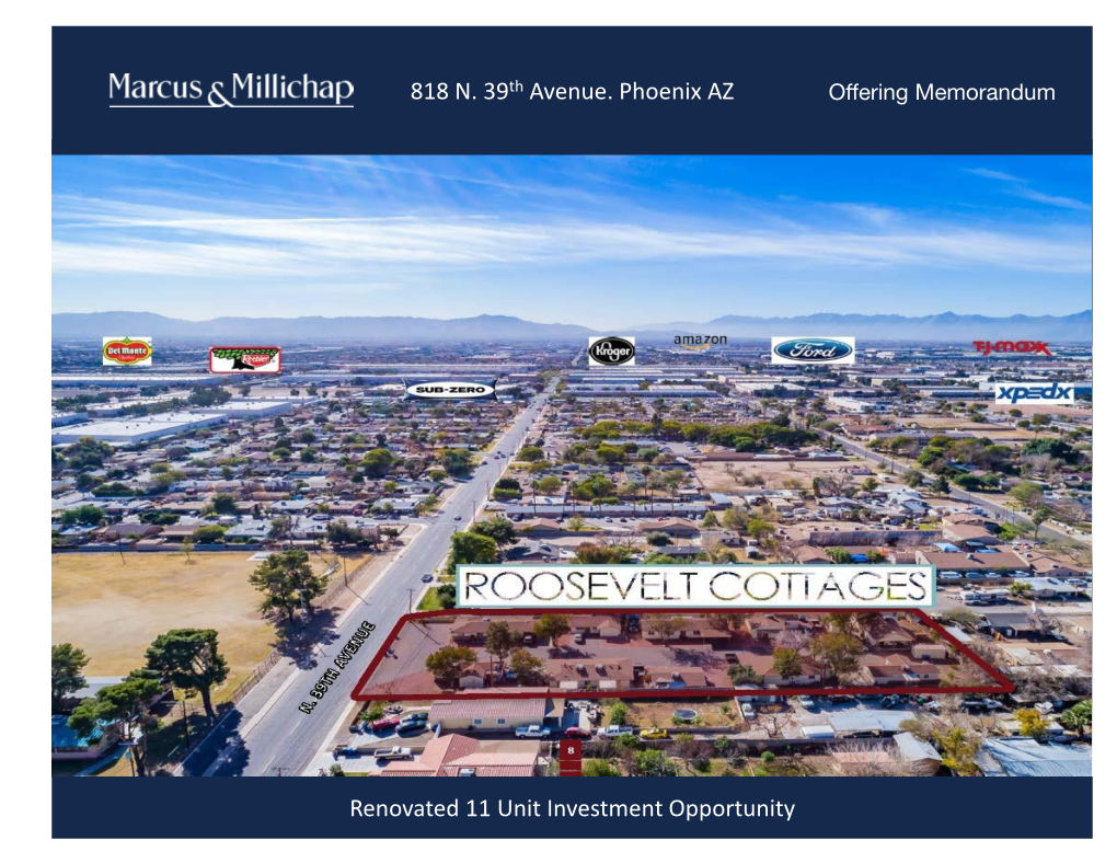818 N. 39Th Avenue. Phoenix AZ Renovated 11 Unit Investment