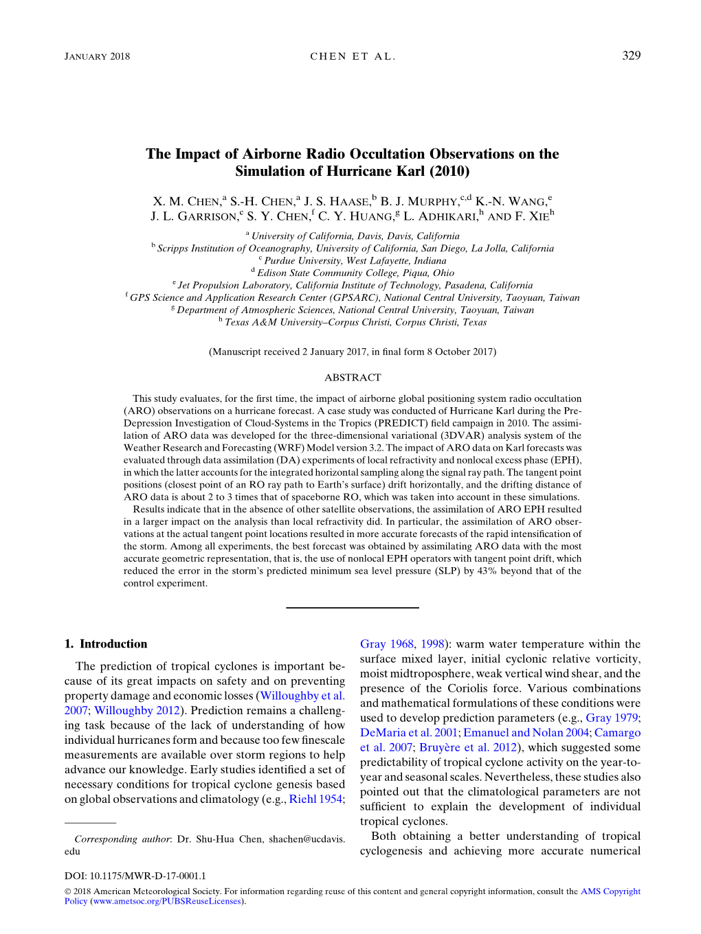 The Impact of Airborne Radio Occultation Observations on the Simulation of Hurricane Karl (2010)