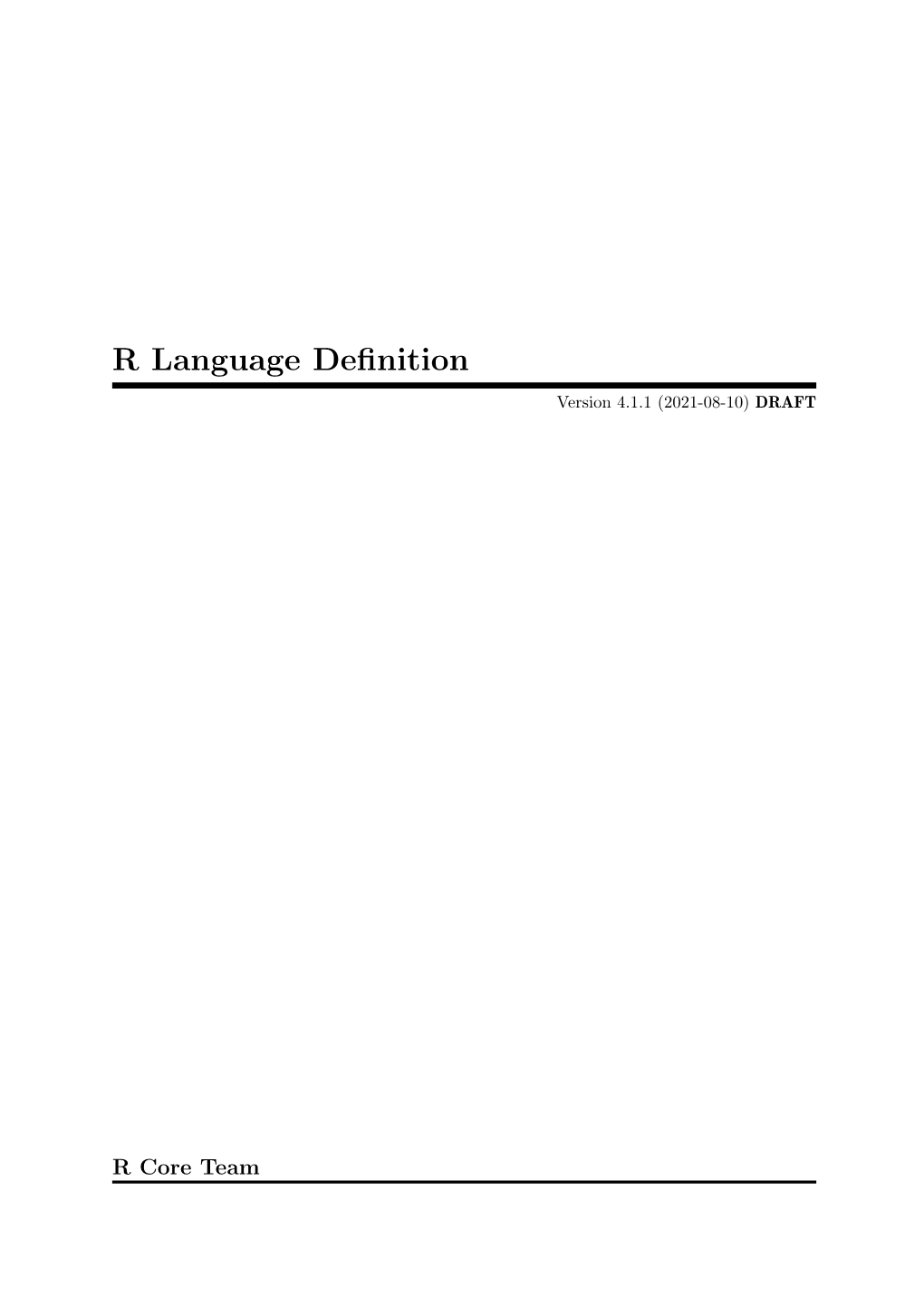 R Language Definition