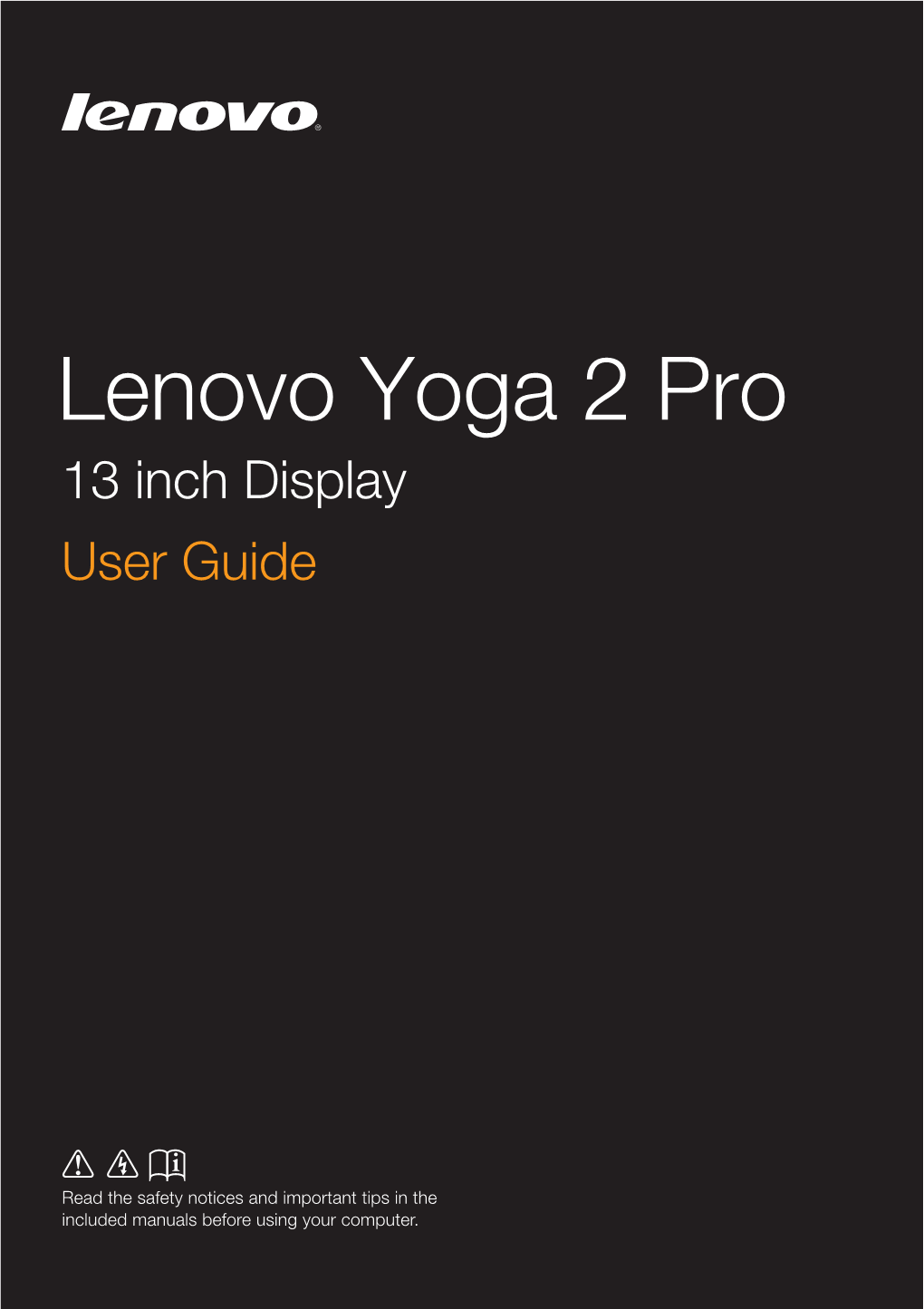 Lenovo Yoga 2 Pro 13 Inch Display User Guide