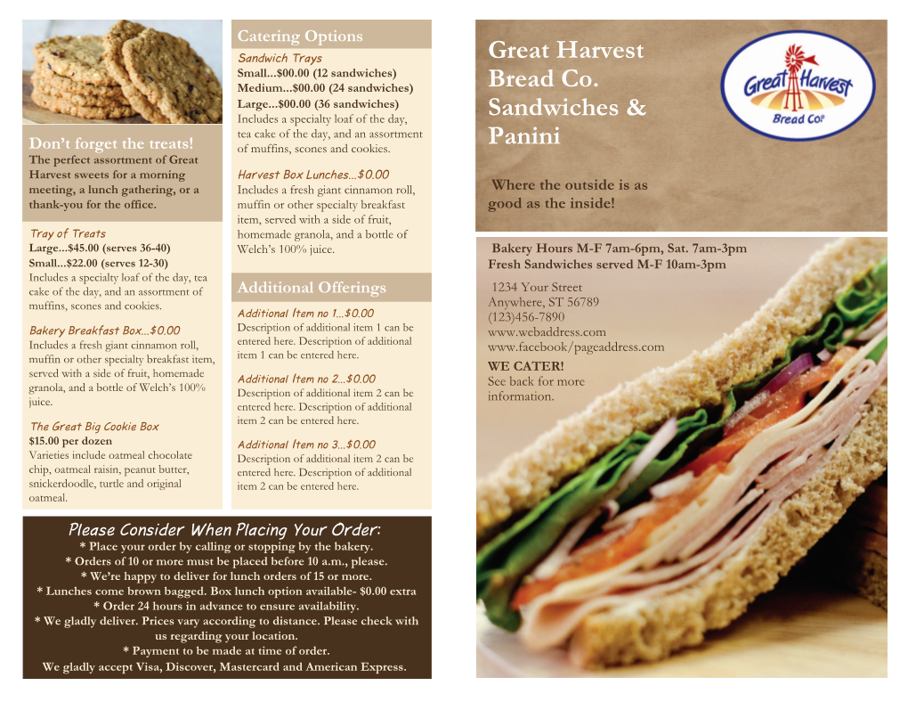 Great Harvest Bread Co. Sandwiches & Panini