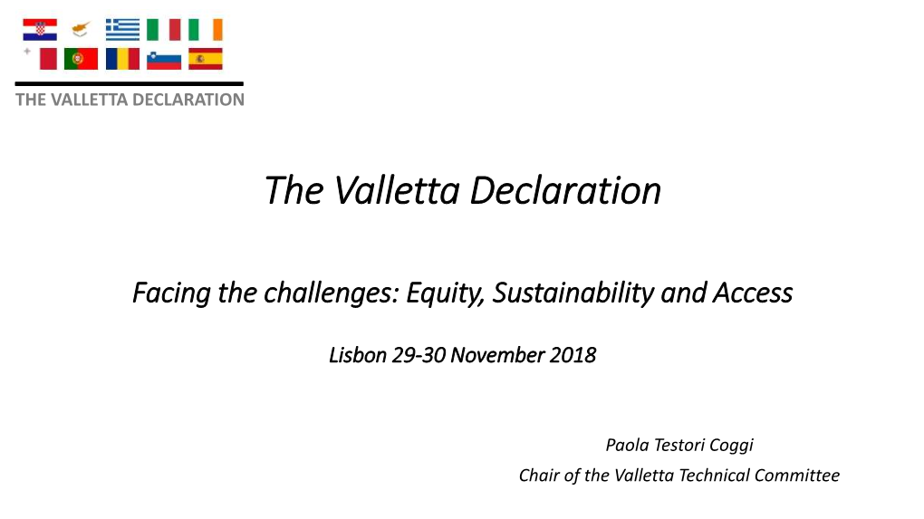 Valletta Declaration