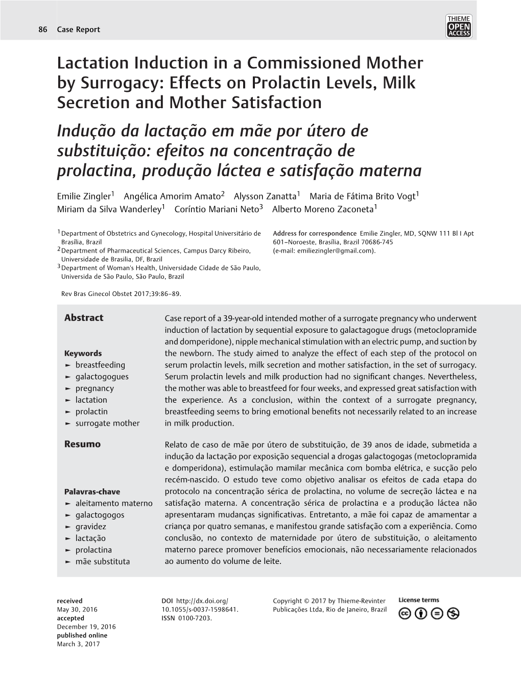 Lactation Induction in a Commissioned Mother by Surrogacy