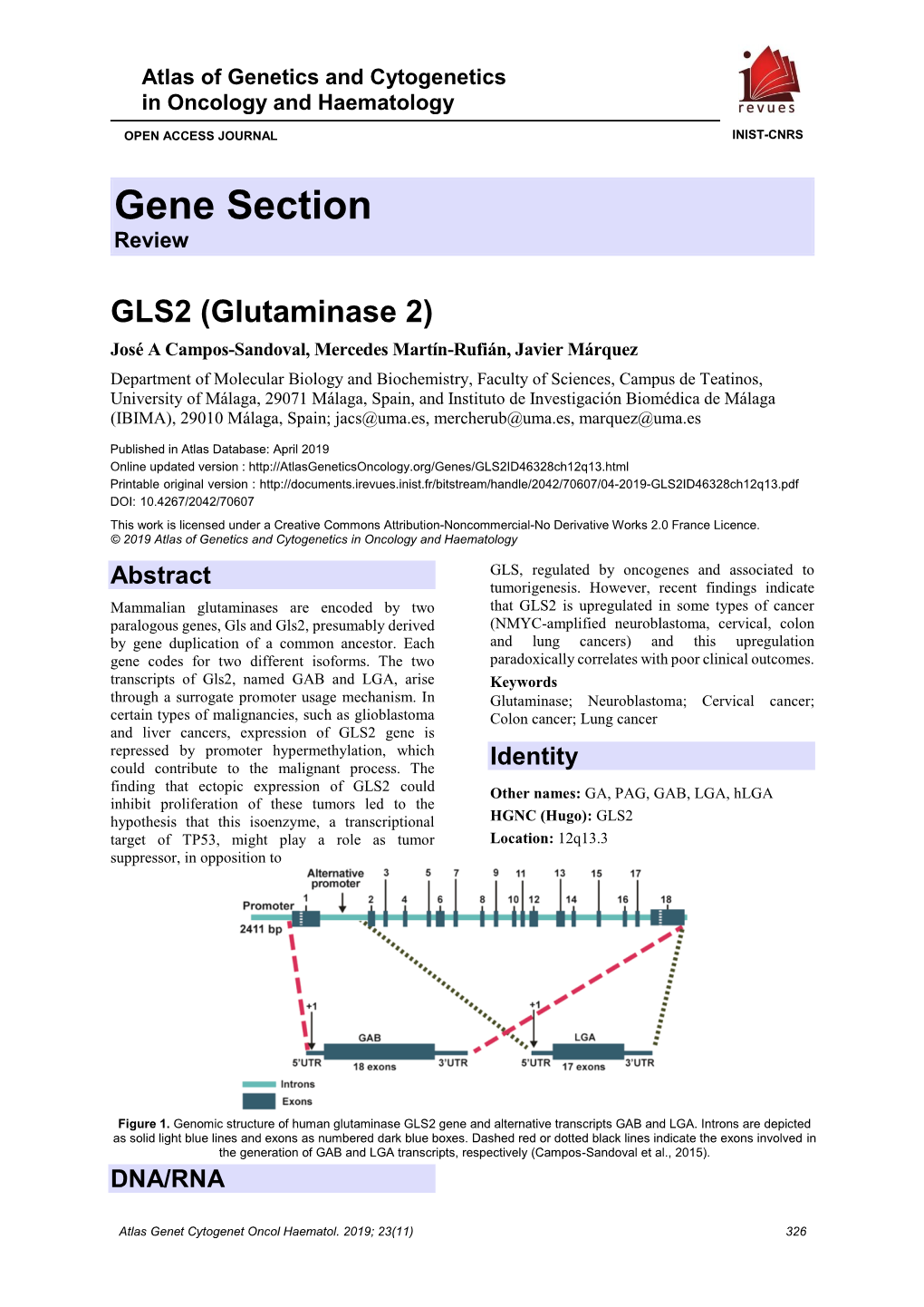 Gene Section Review