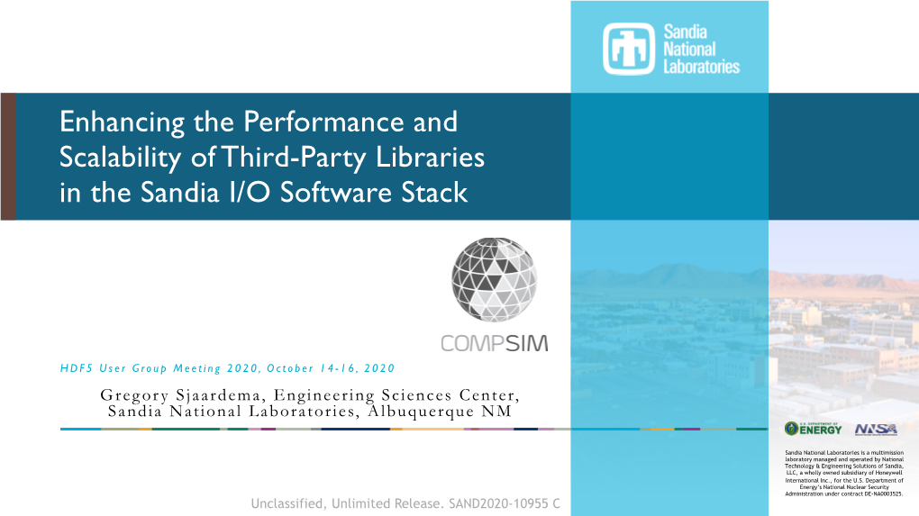 Enhancing the Performance and Scalability of Third-Party Libraries in the Sandia I/O Software Stack