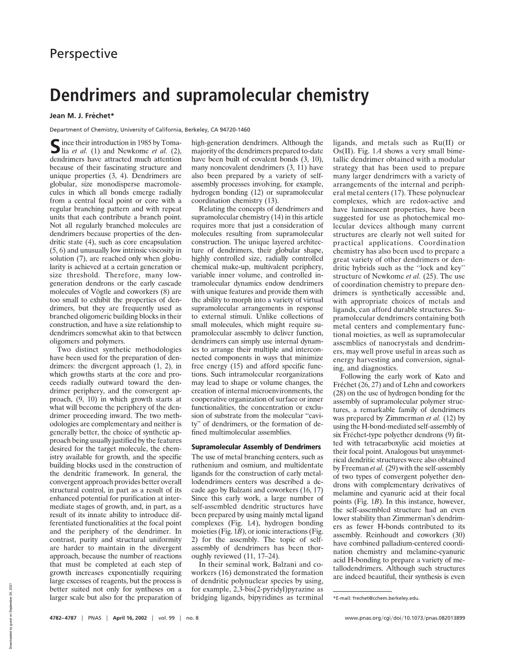 Dendrimers and Supramolecular Chemistry