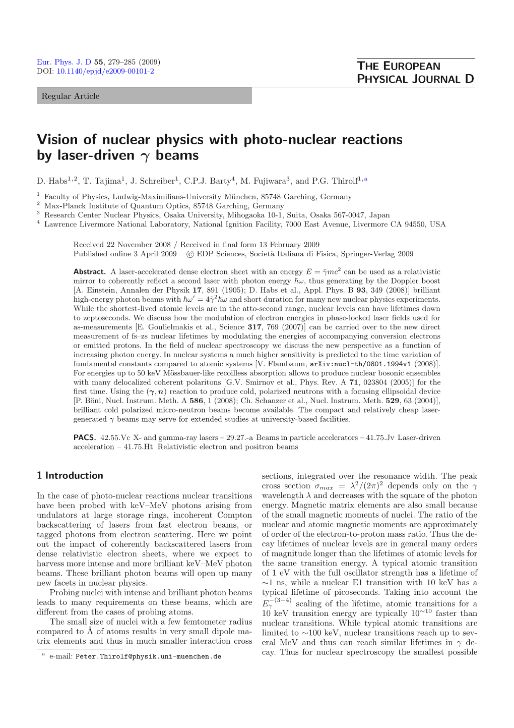 Vision of Nuclear Physics with Photo-Nuclear Reactions by Laser-Driven Γ Beams