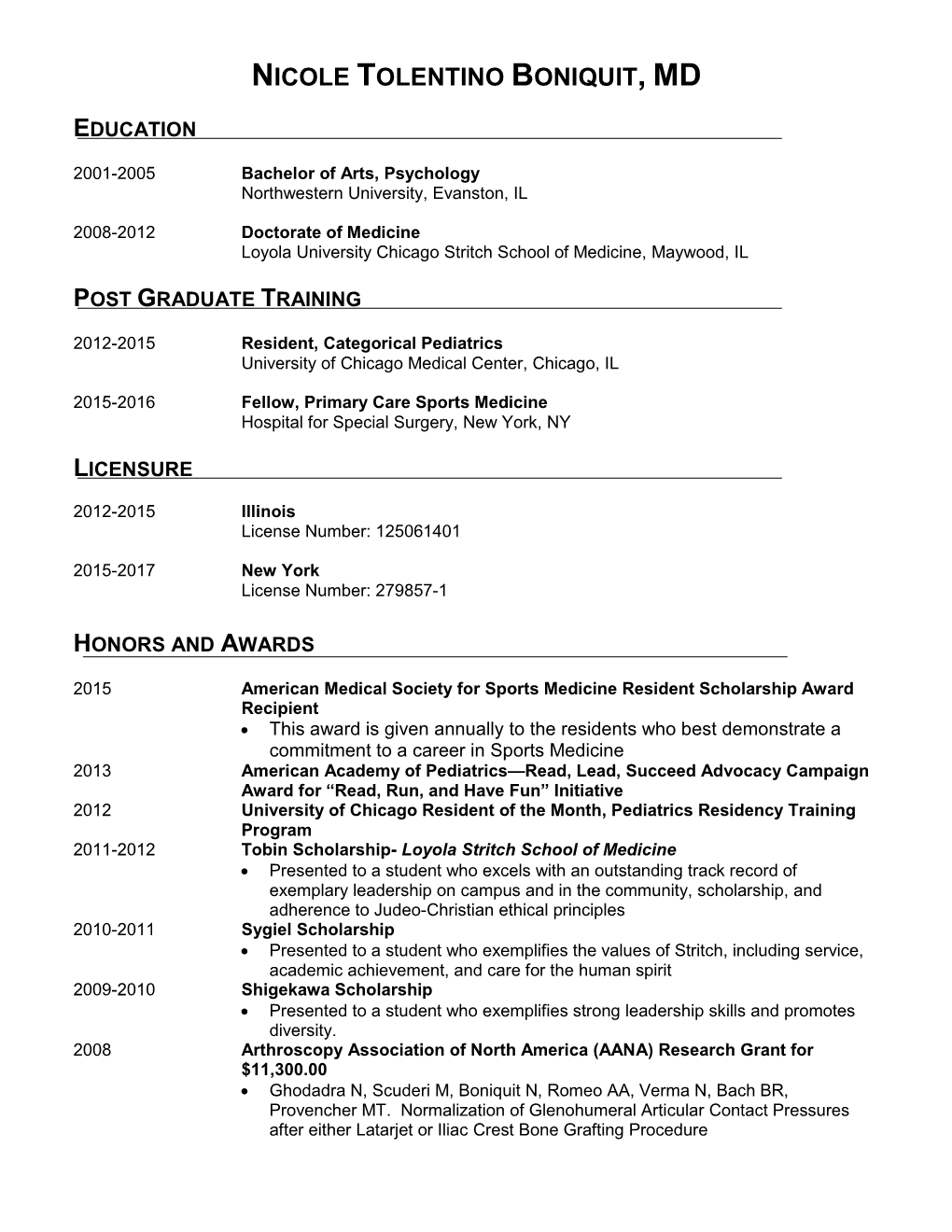 Curriculum Vitae