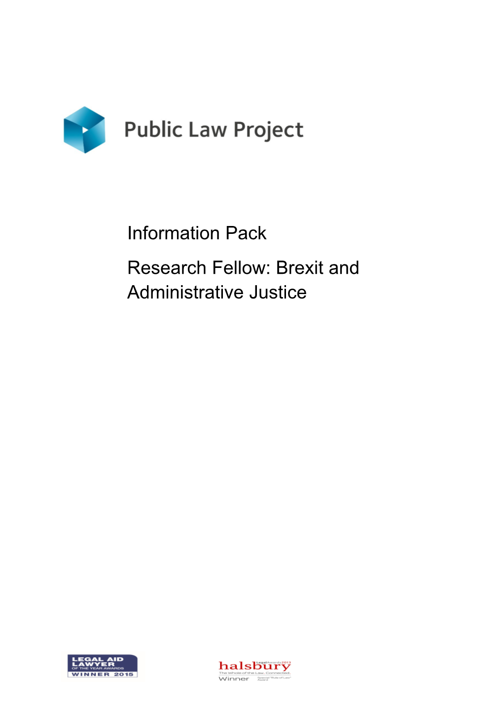 Research Fellow: Brexit and Administrative Justice