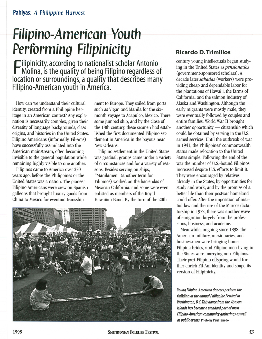 Filipino-American Youth Performing Filipinicity Ricardo D