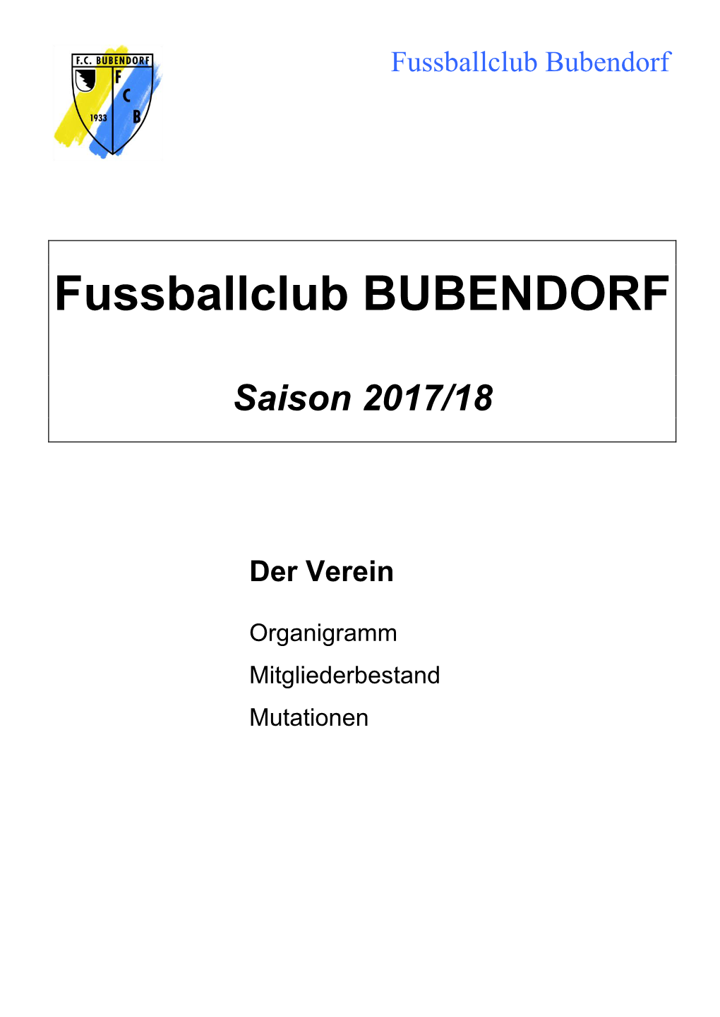 Fussballclub Bubendorf