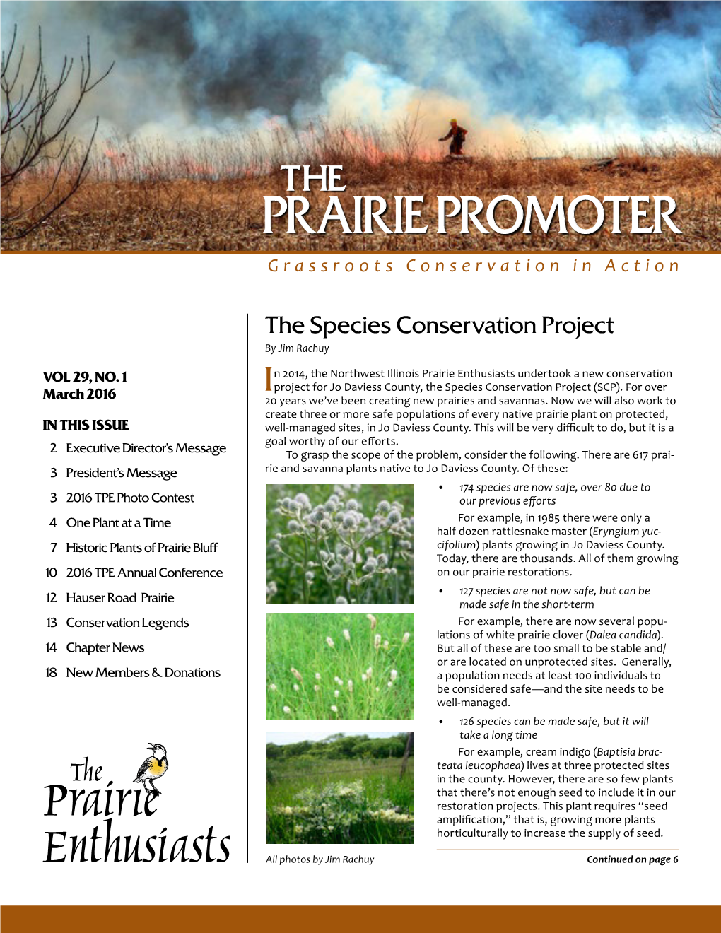 PRAIRIE PROMOTER Grassroots Conservation in Action