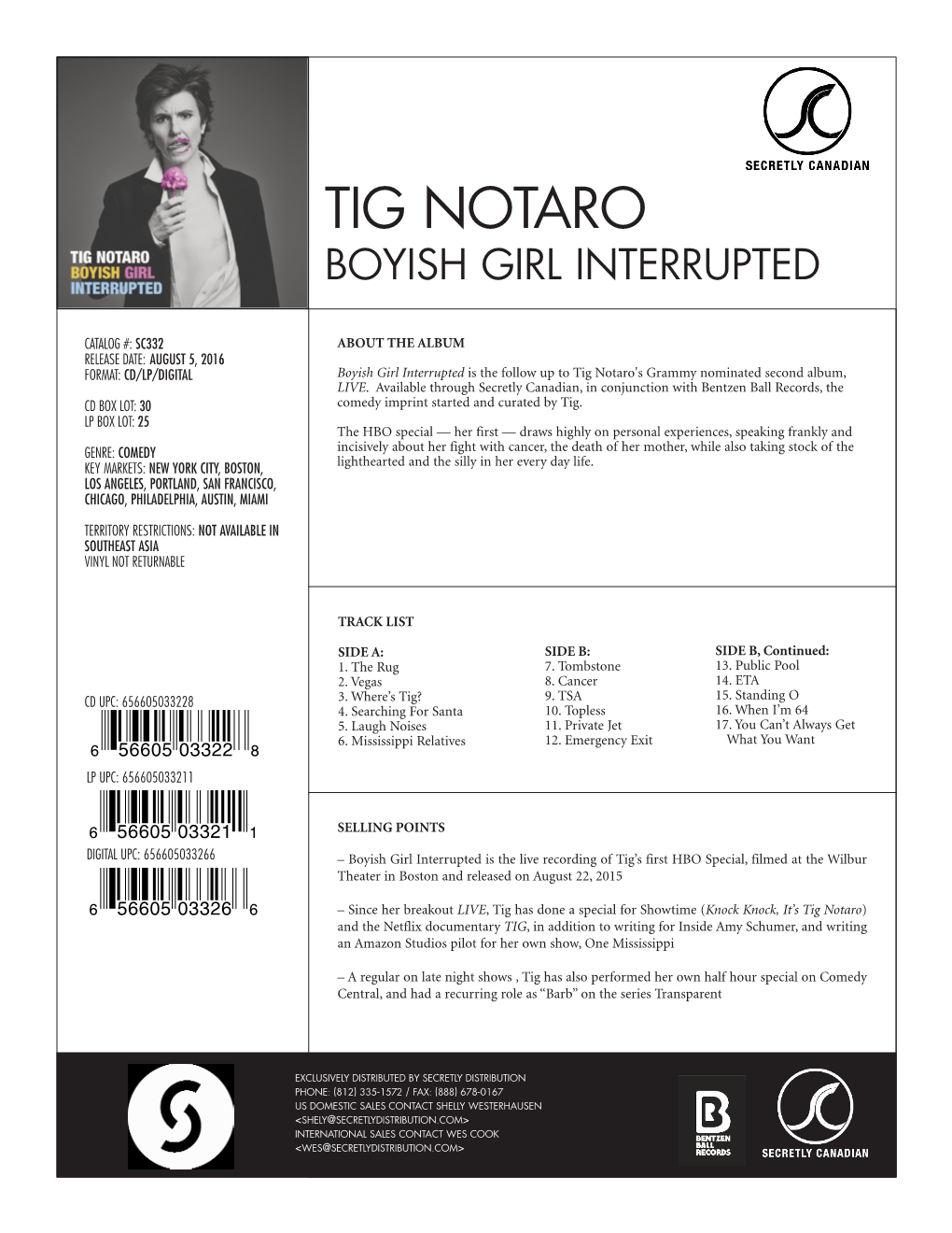 Tig Notaro Boyish Girl Interrupted