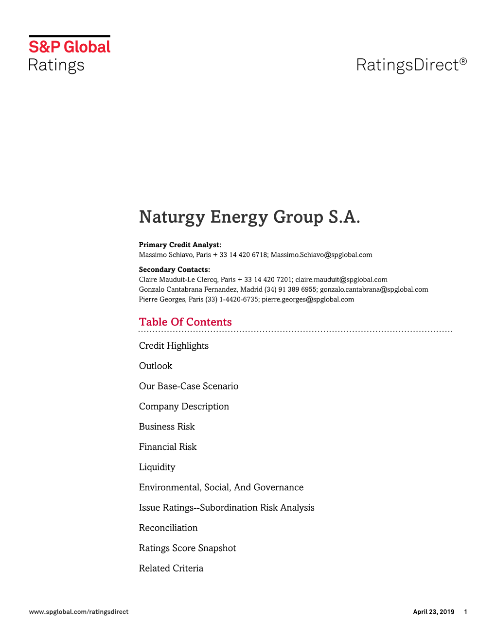 Naturgy Energy Group S.A