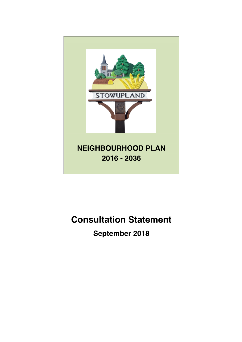 Consultation Statement September 2018