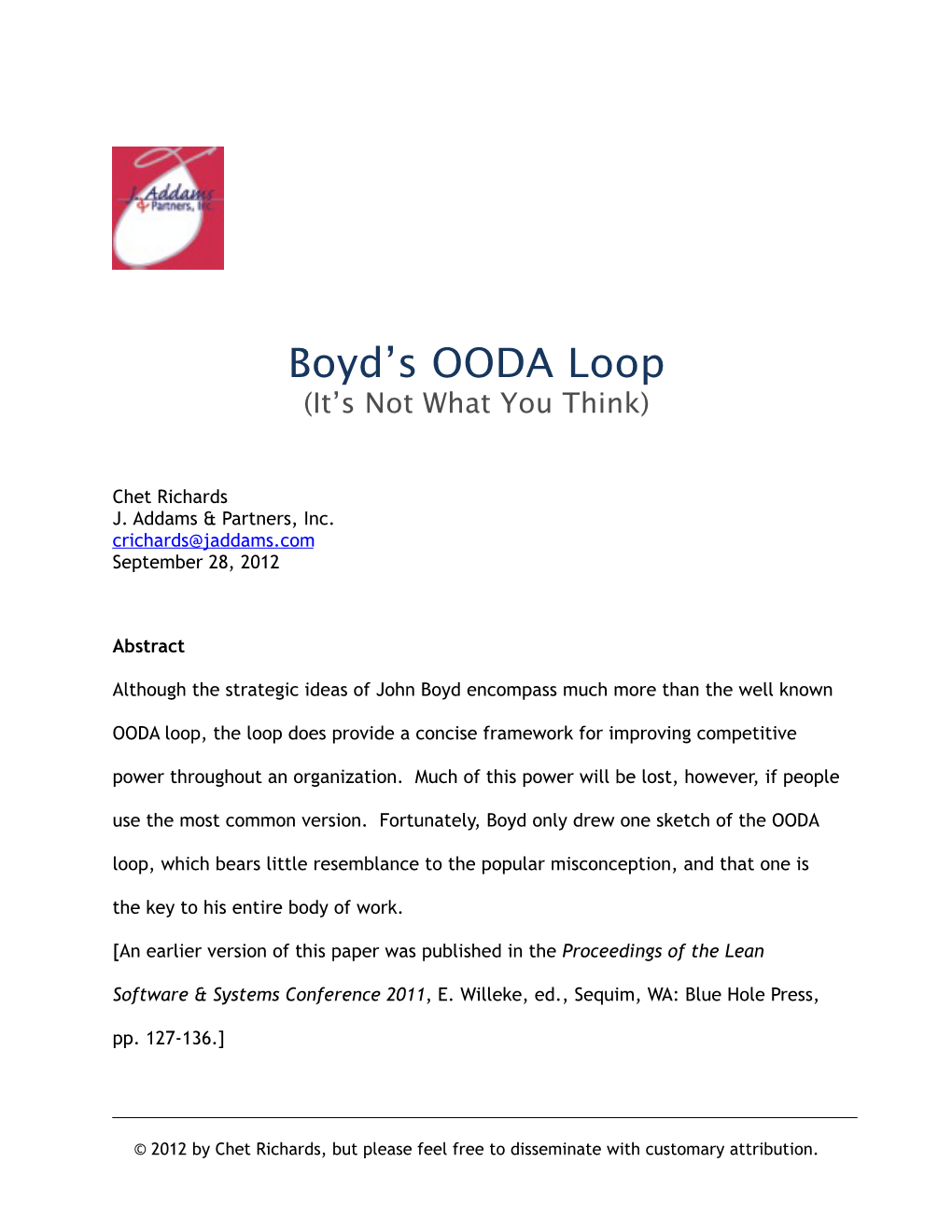 Boyd's OODA Loop