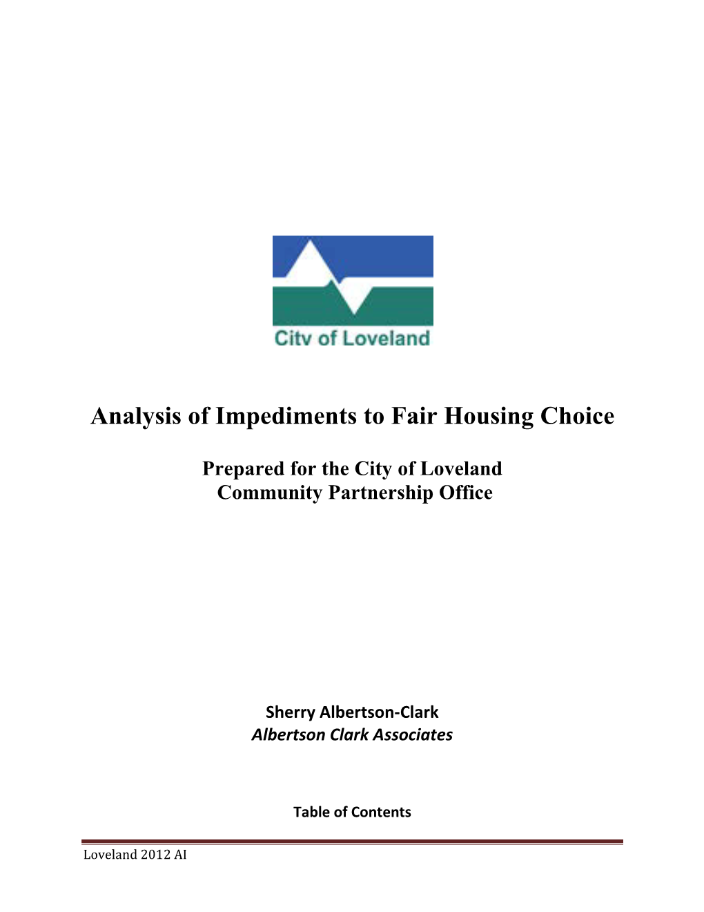 Analysis of Impediments to Fair Housing Choice