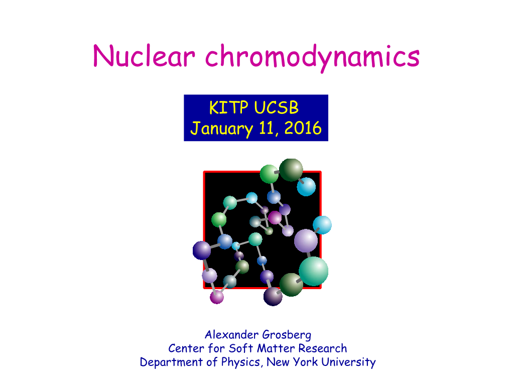 Nuclear Chromodynamics