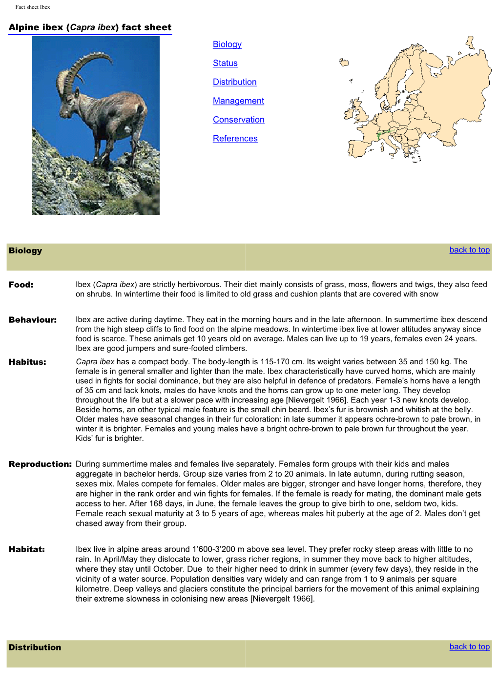 Fact Sheet Ibex