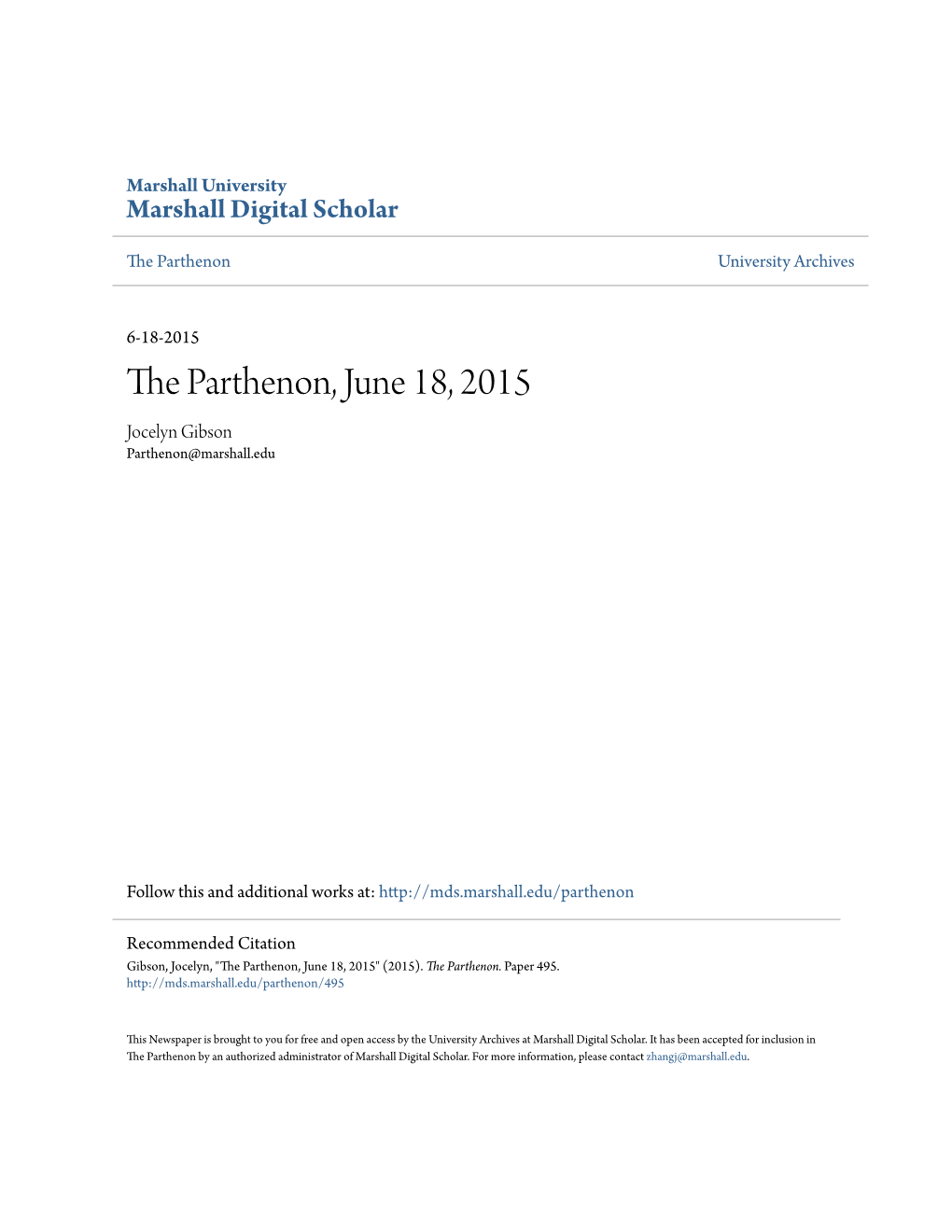 The Parthenon, June 18, 2015