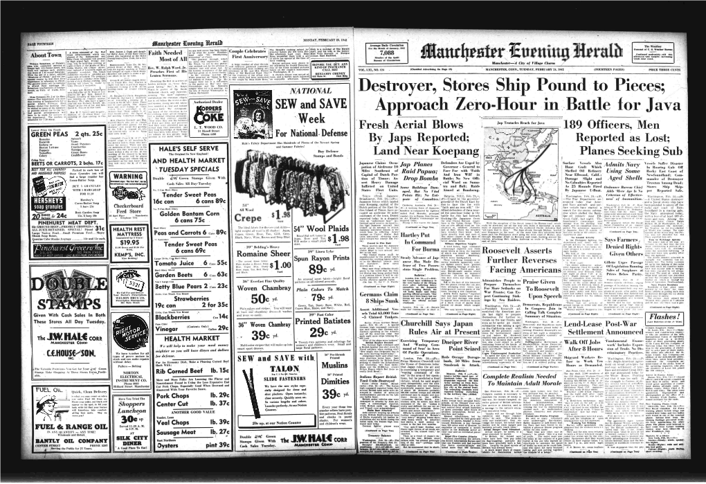 Jm 29C Y<* Destroyer, Stores Ship Pound to Pieces; Approach Zero