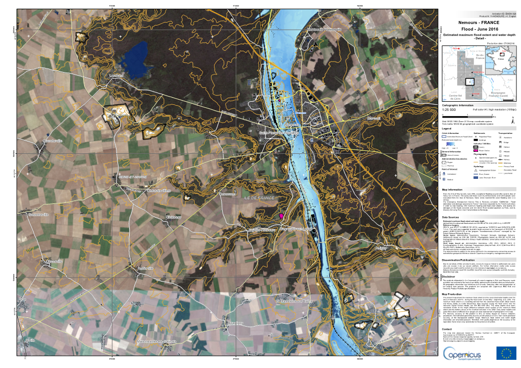 Nemours - FRANCE E R D 0 E 0 0 0 0 ! N 0 0 O 0 5 Montcourt-Fromonville N 5 3 3 Flood - June 2016 V 5 5 N IL " L 0 ' E N " 8