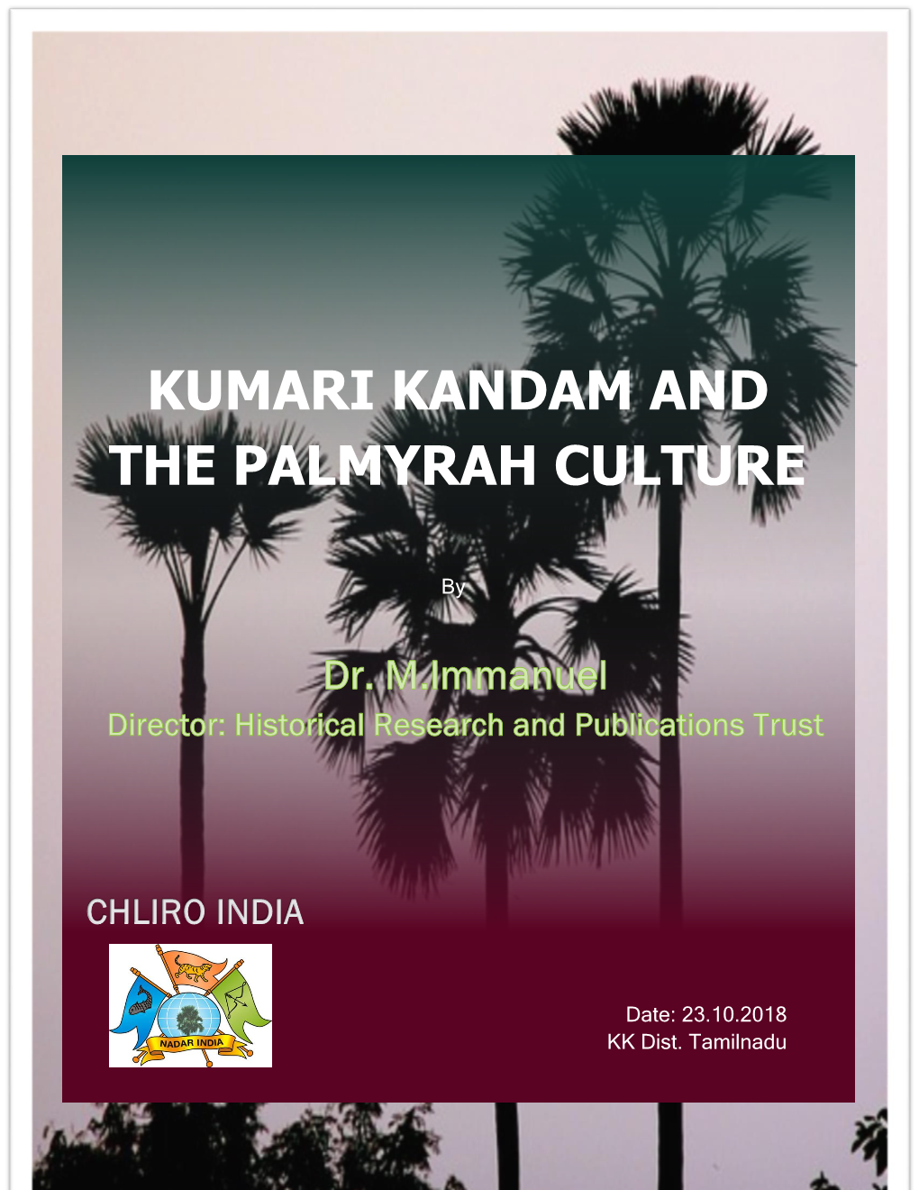 Kumari Kandam and the Palmyrah Culture