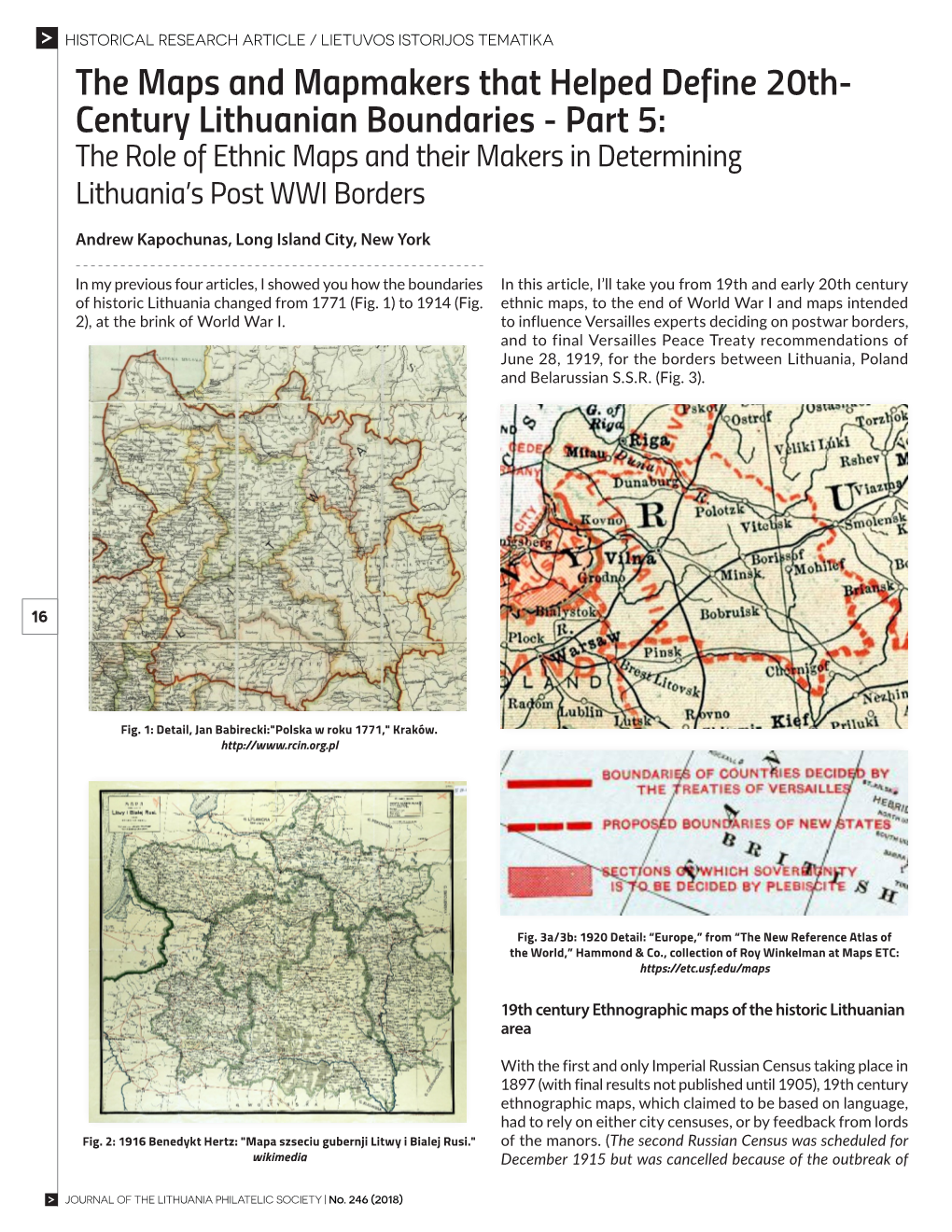 The Maps and Mapmakers That Helped Define 20Th- Century Lithuanian Boundaries