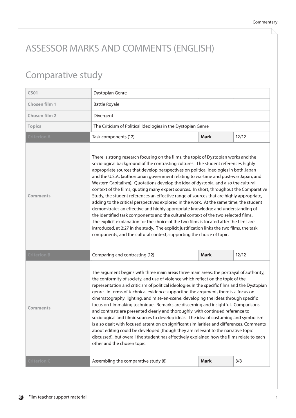 (ENGLISH) Comparative Study