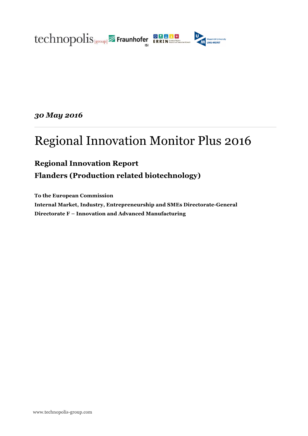 Regional Innovation Monitor Plus 2016