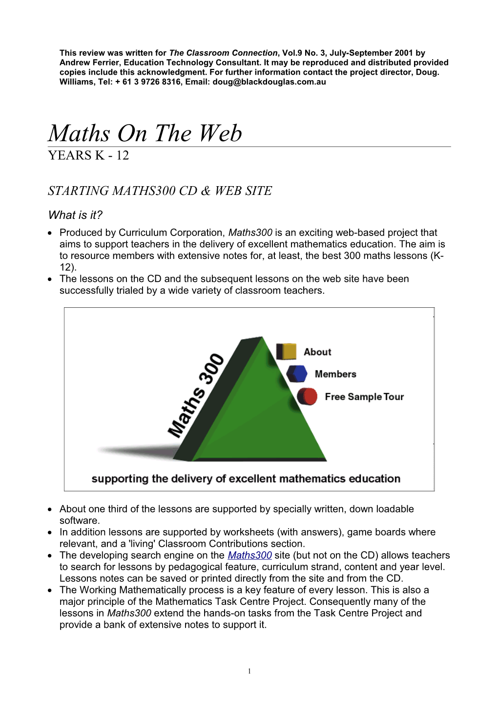 Maths on the Web