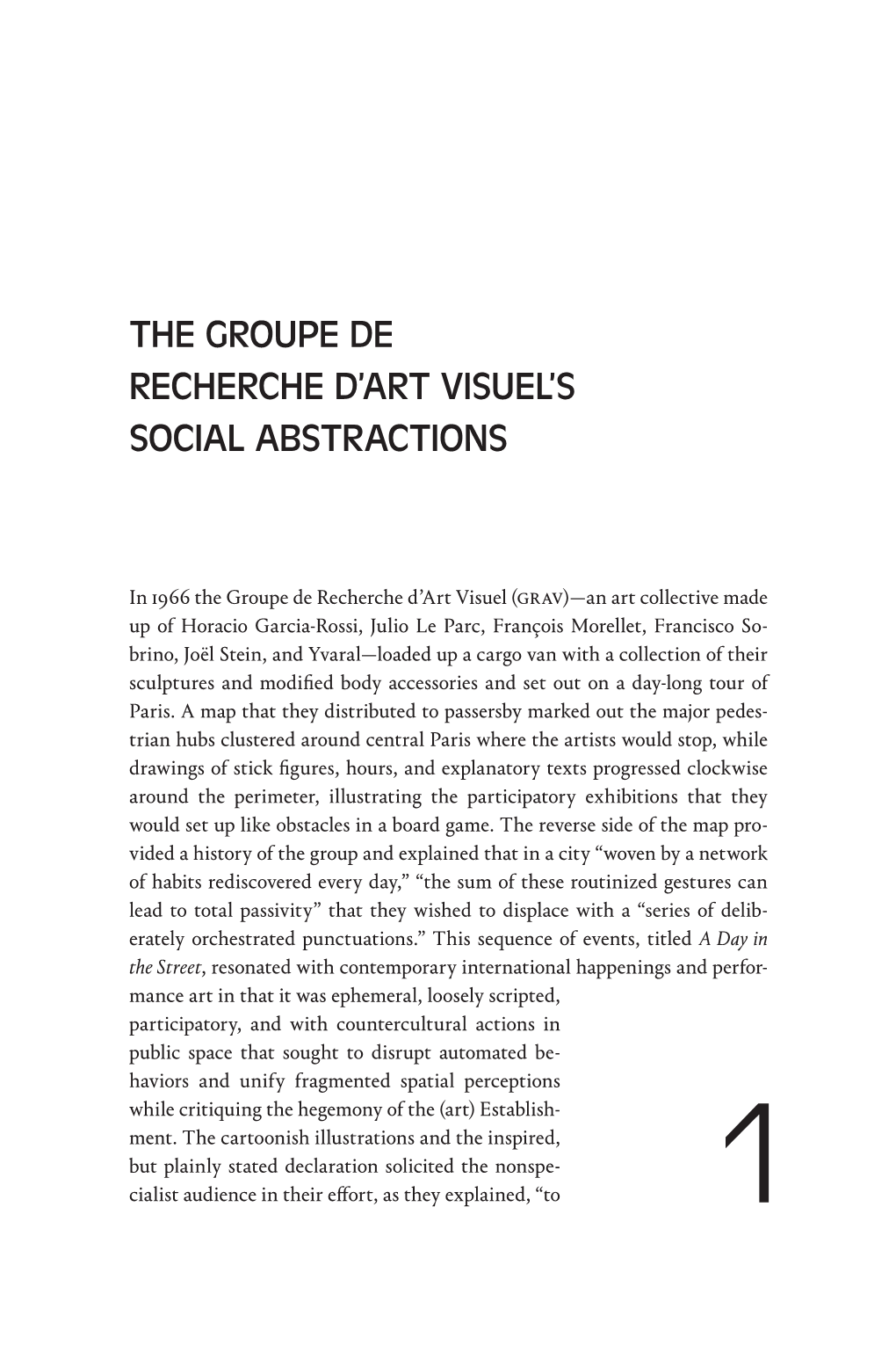 The Groupe De Recherche D'art Visuel's Social