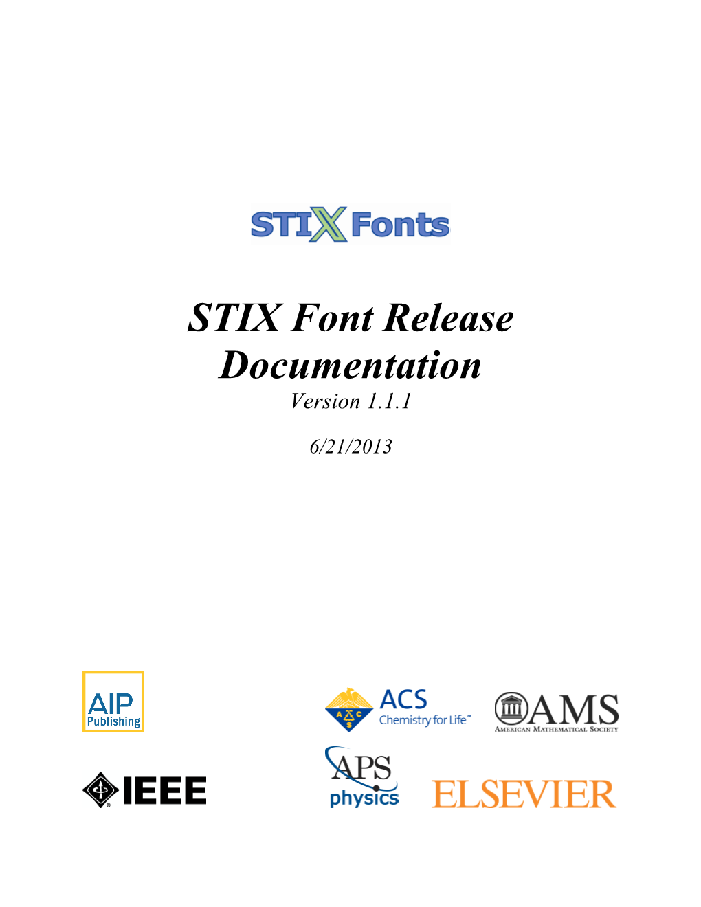STIX Font 1.1.1 Release Documentation