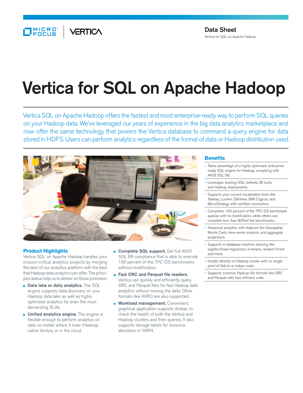 Vertica for SQL on Apache Hadoop