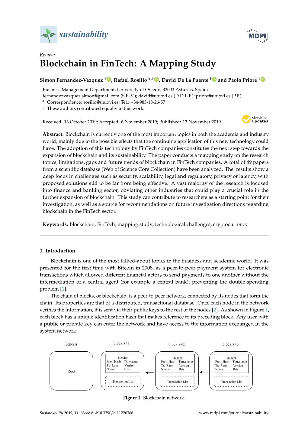 Blockchain in Fintech: a Mapping Study