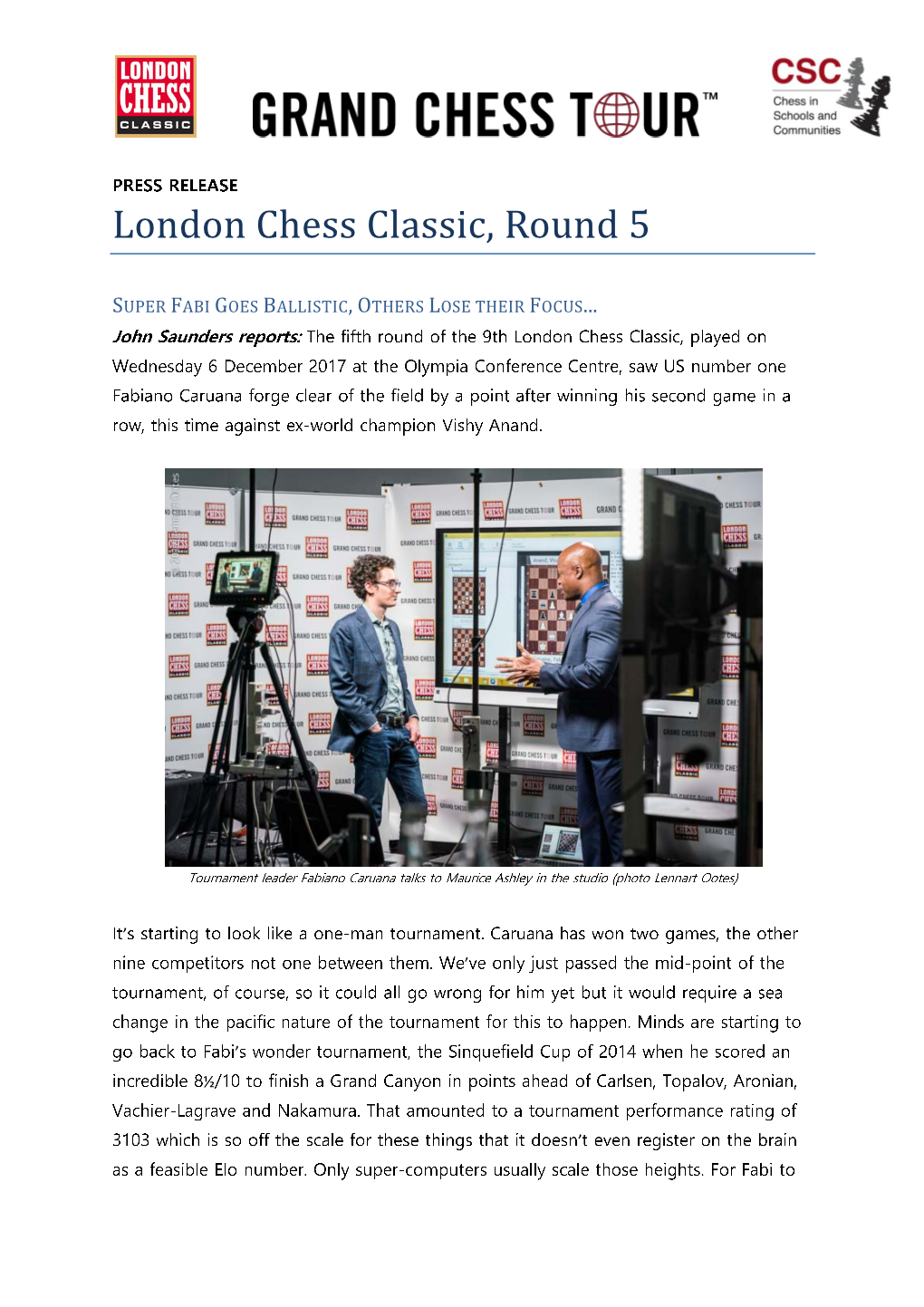 London Chess Classic, Round 5