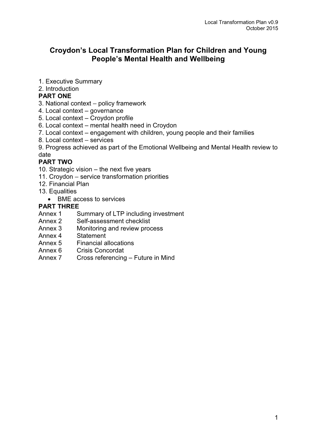 Local Transformation Plan V0.9