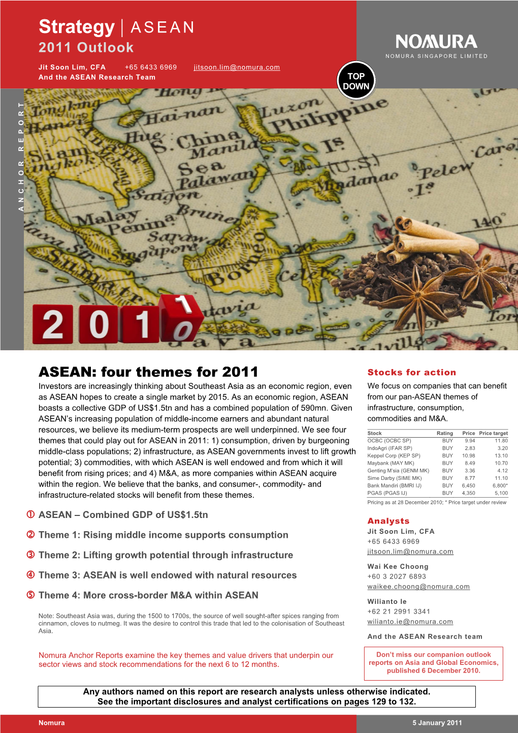 Strategy | ASEAN 2011 Outlook NOMURA SINGAPORE LIMITED