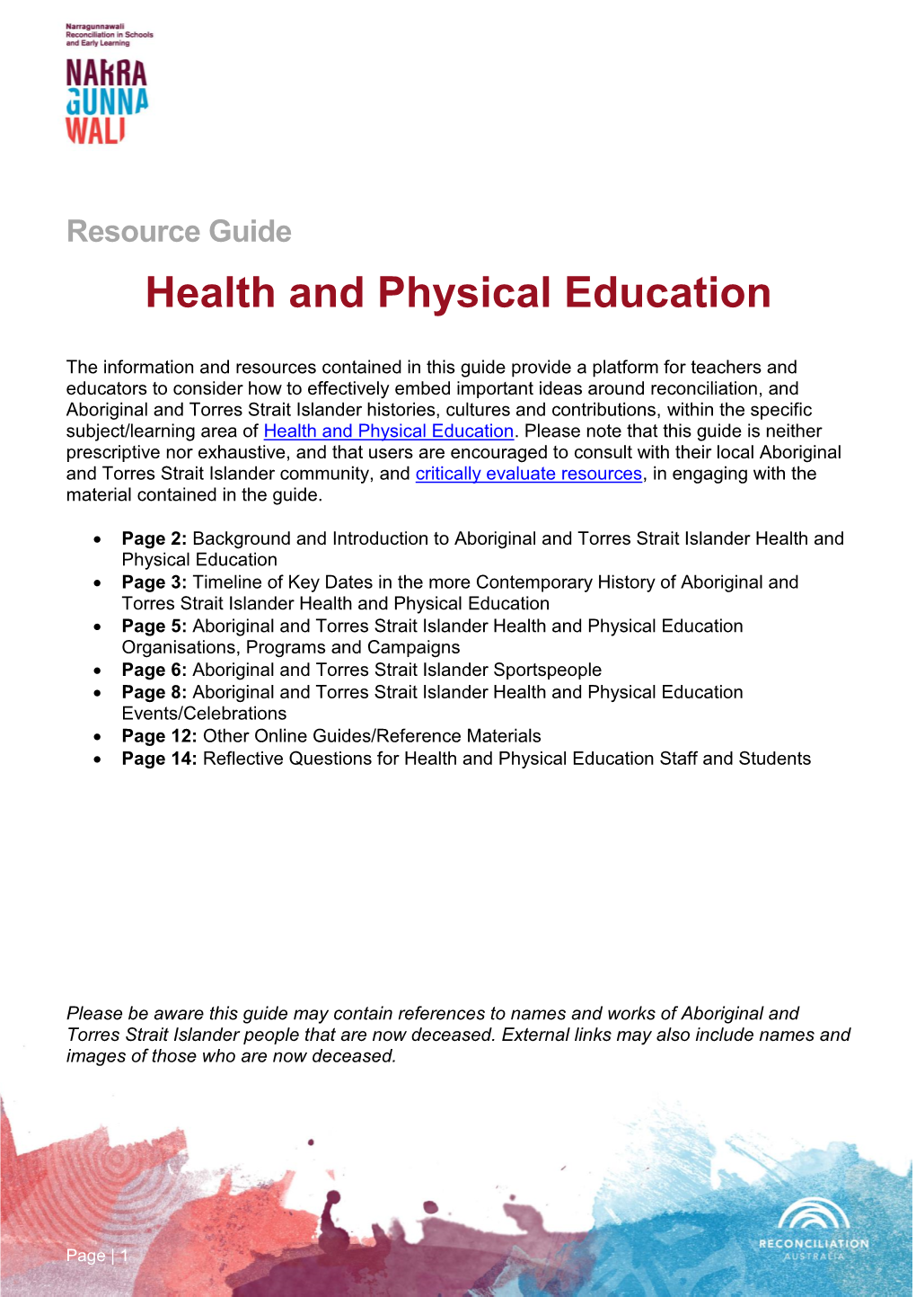 Health and Physical Education