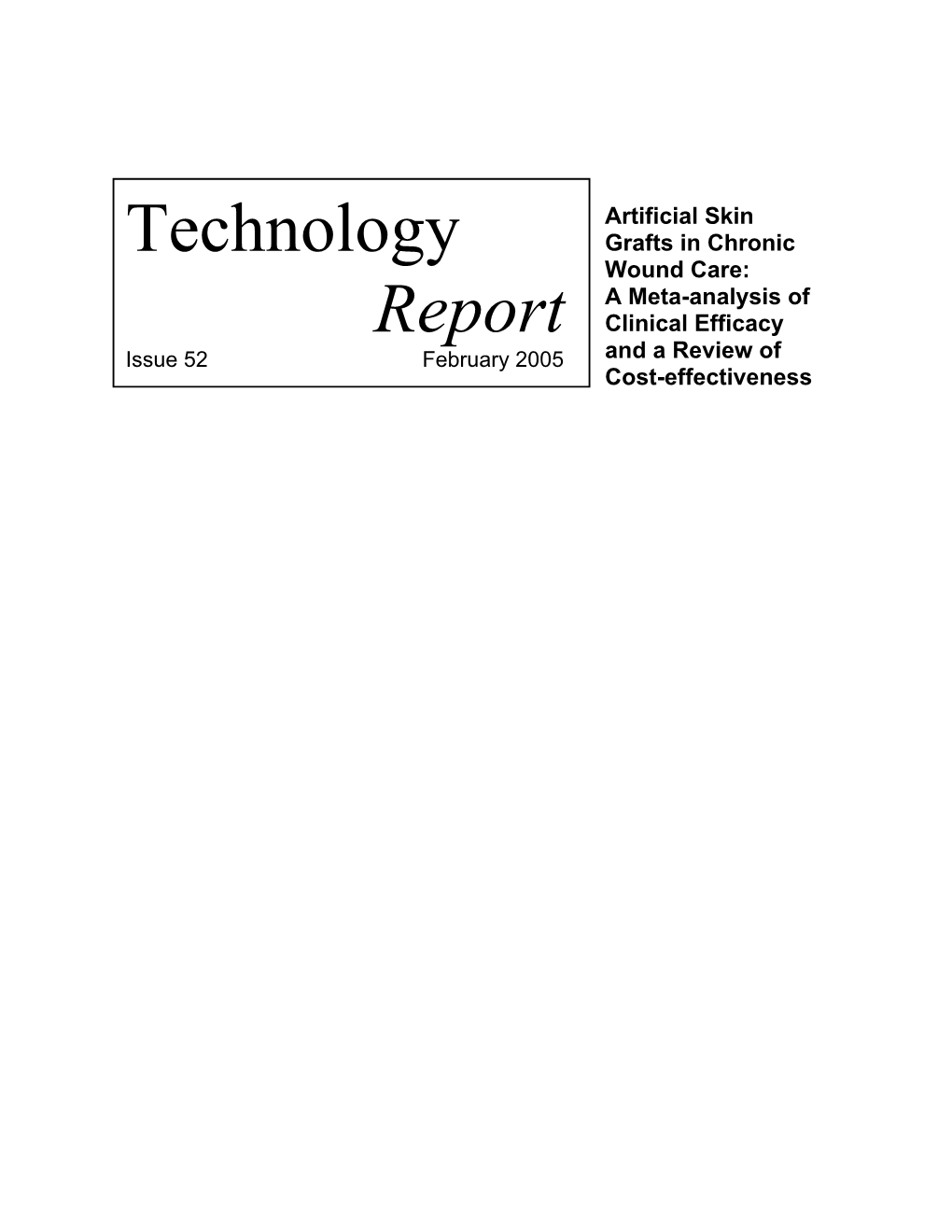 Technology Report No 52]