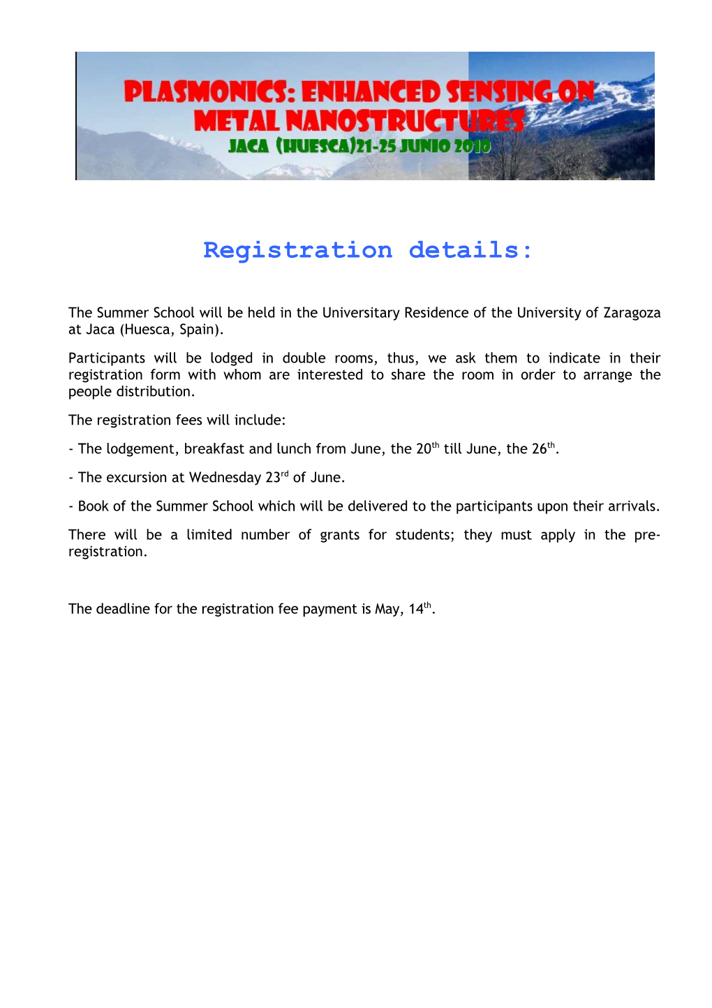 Registration Details