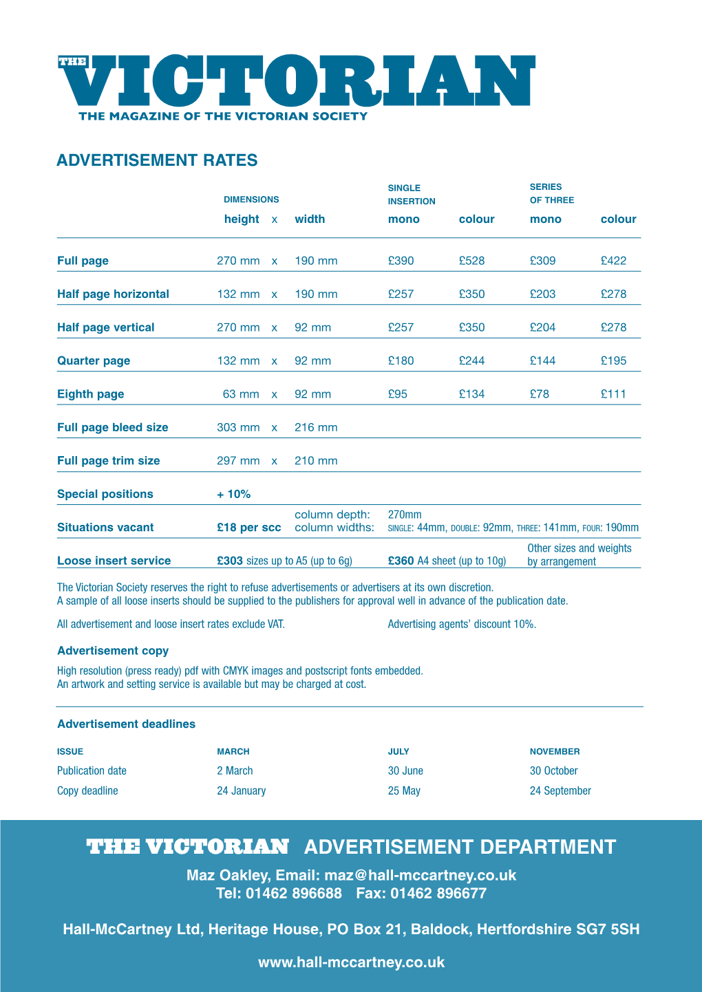 The Victorian Rate Card 2009 FINAL