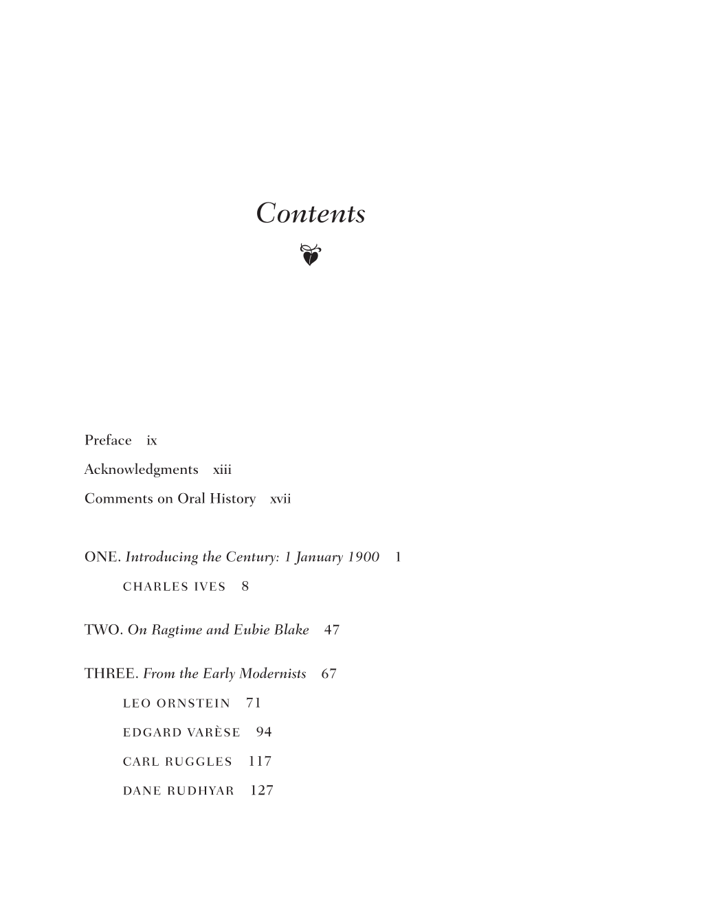 Table of Contents