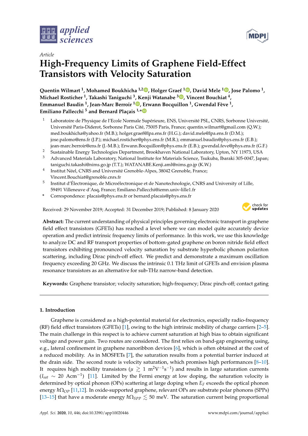 High-Frequency Limits of Graphene Field-Effect Transistors with Velocity Saturation