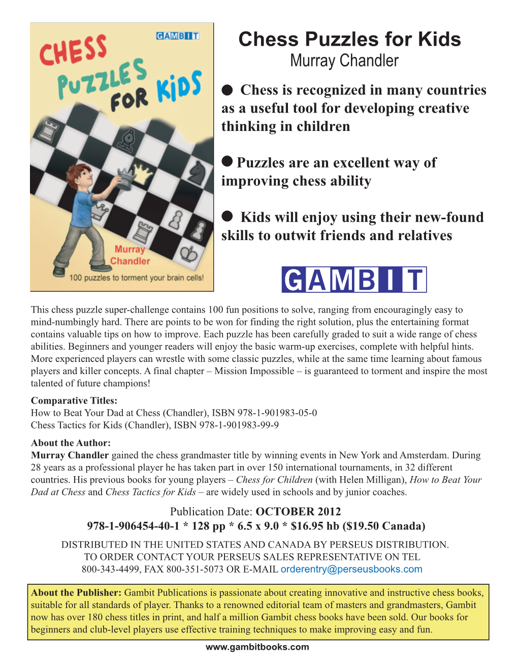 Chess Puzzles for Kids Murray Chandler Chess Is Recognized in Many Countries As a Useful Tool for Developing Creative Thinking in Children